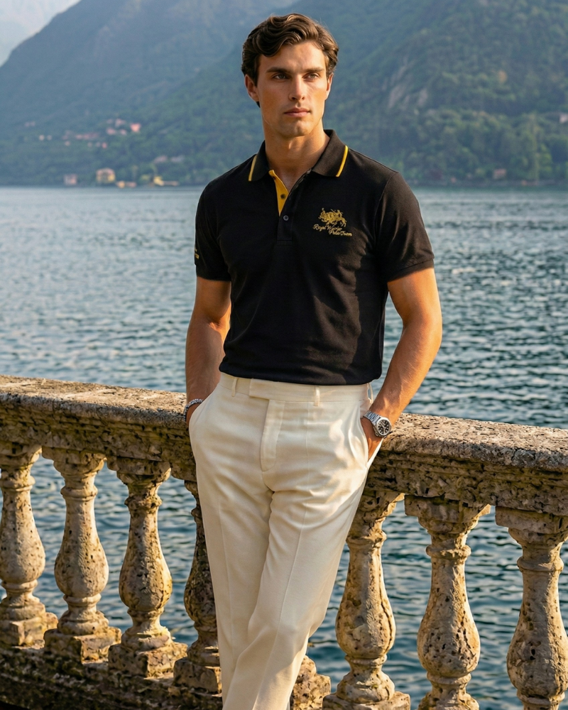 Laurent | Embroidered Polo Shirt