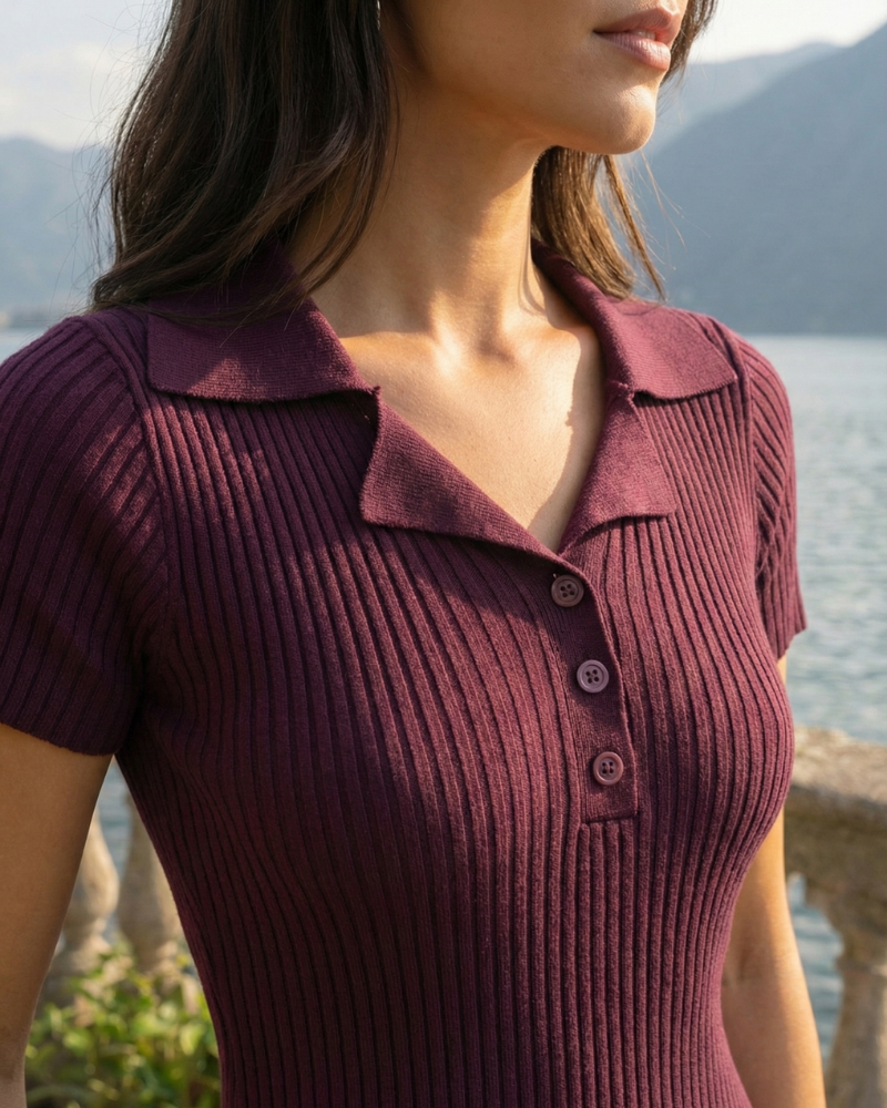 Élodie | Midi Polo Dress