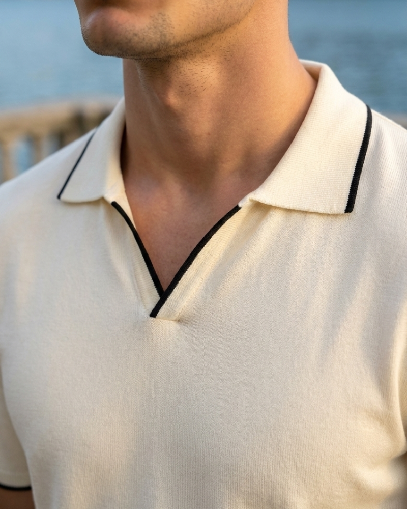 Julien | Contrast-Trim Knit Polo