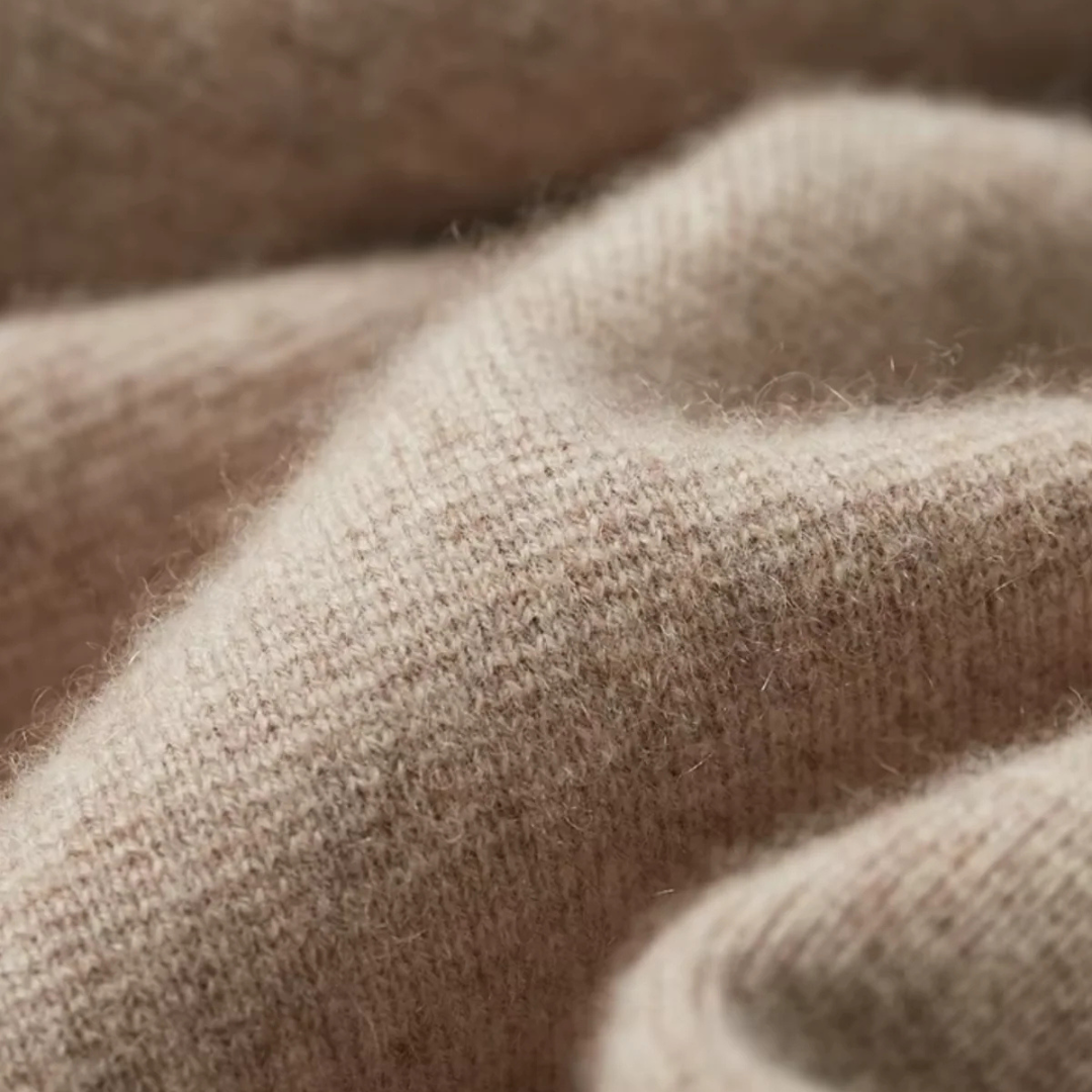 Laurent | Wool Zip-Up Collared Cardigan