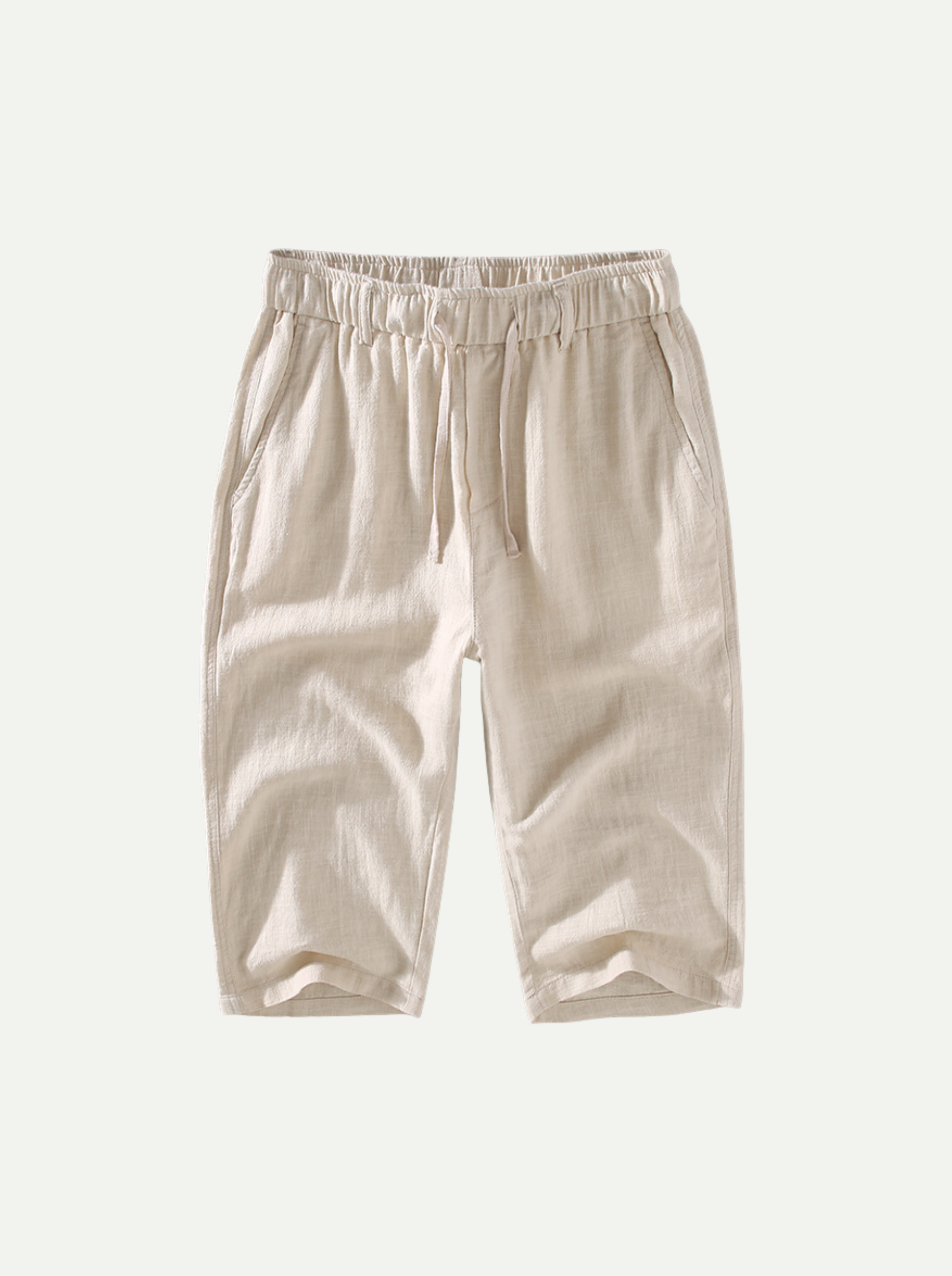 Luca Sterling | Cropped Linen-Blend Shorts