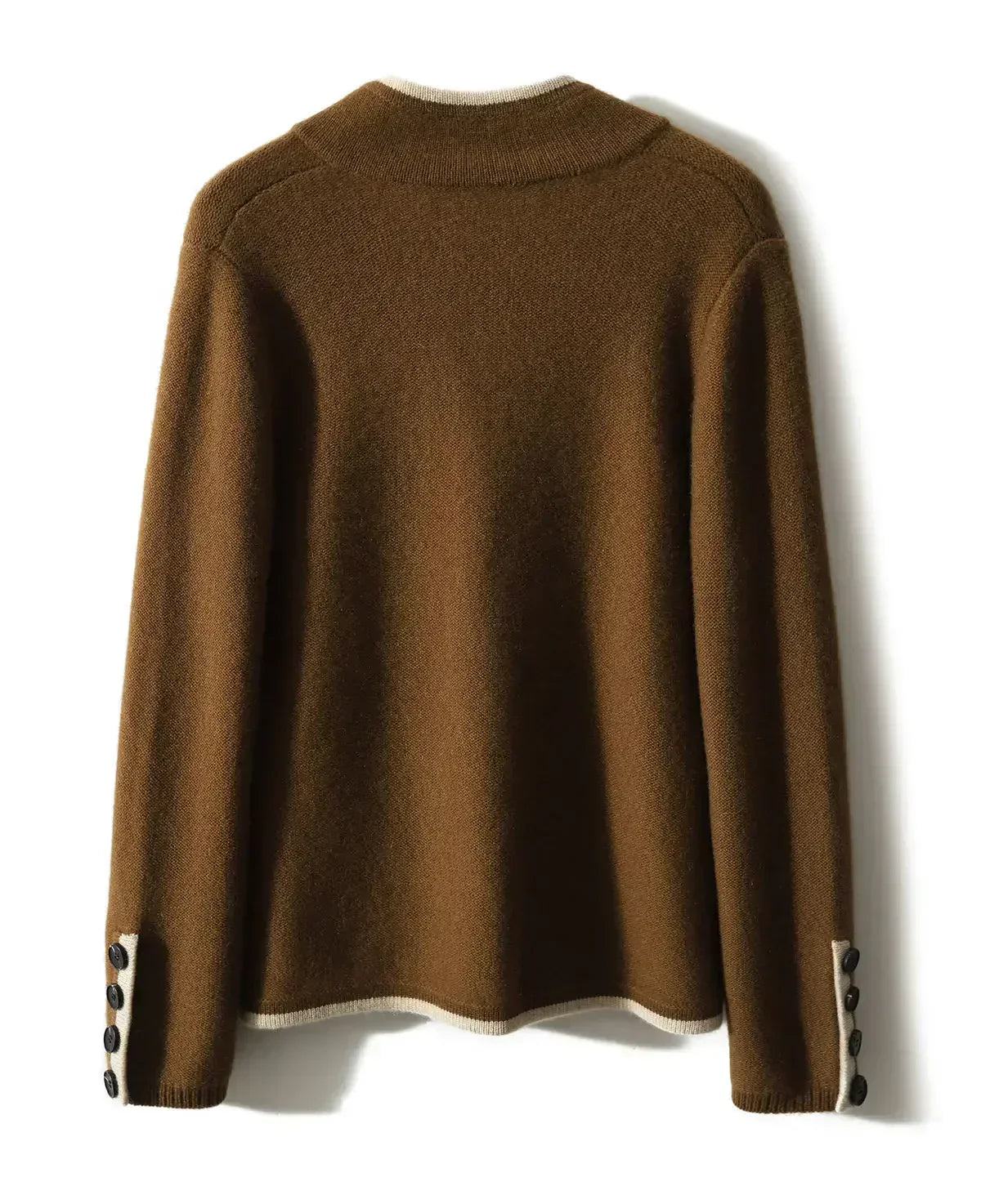 Women's v-neck cashmere cardigan — studio view 6, Aveloire