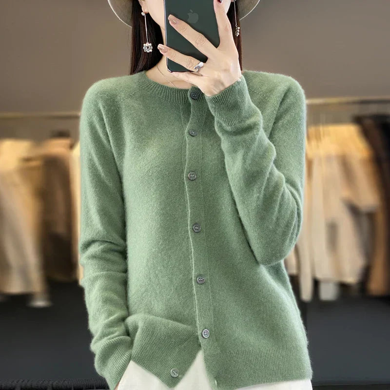 Vera | Round Neck Button Cardigan
