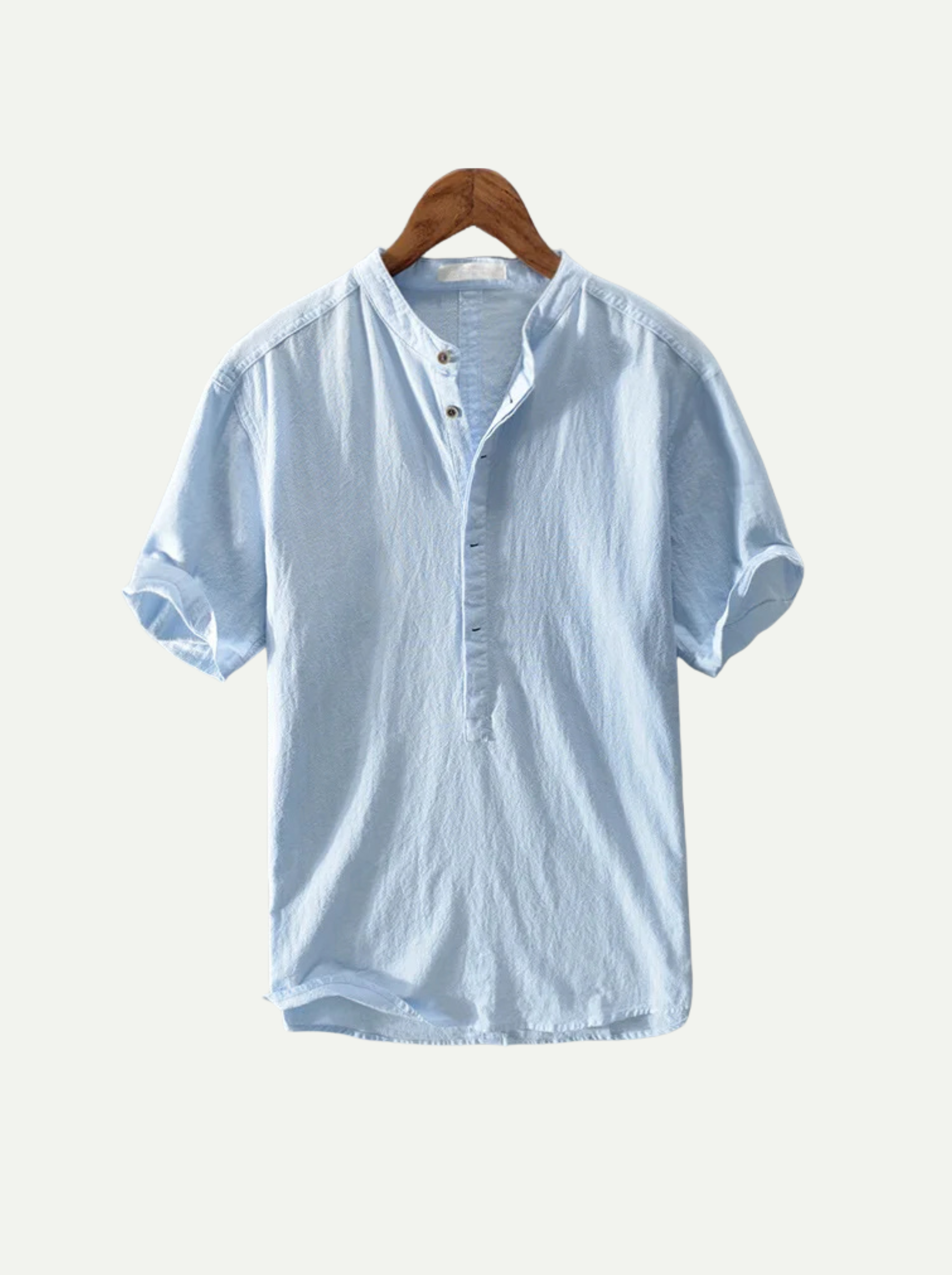 Dan Anthony | Band Collar Linen Shirt