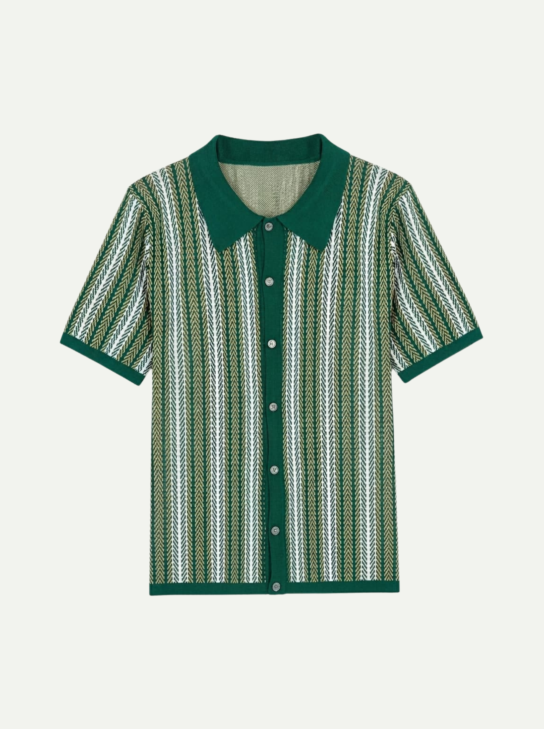 Monte Carlo | Striped Knit Button Polo