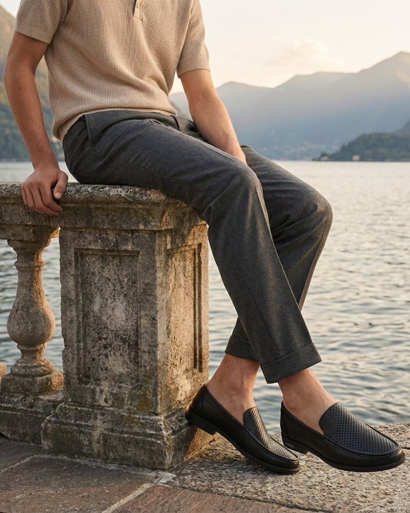 Laurent | Leather Slip-On Shoes