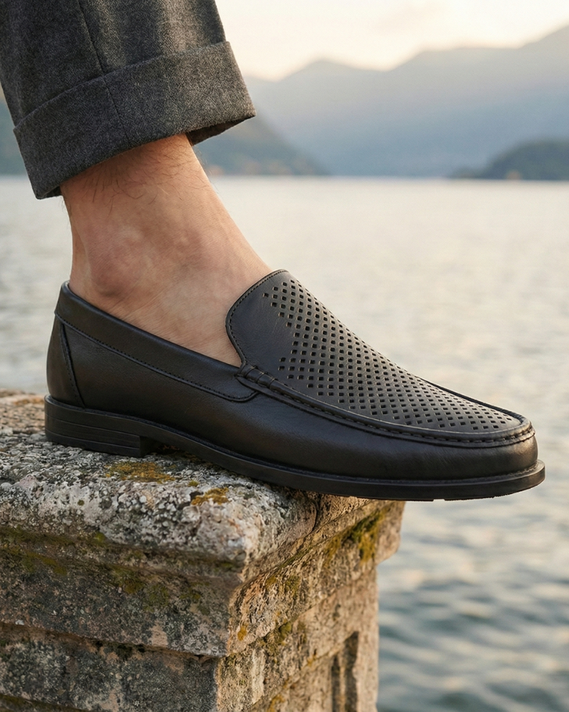 Laurent | Leather Slip-On Shoes