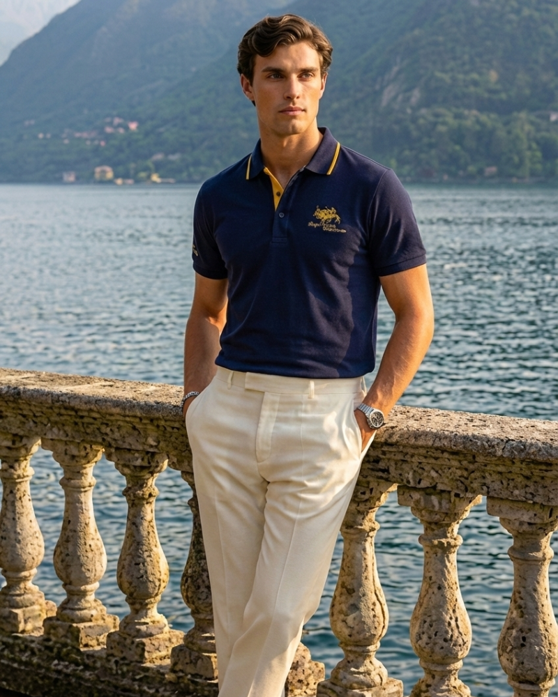 Laurent | Embroidered Polo Shirt