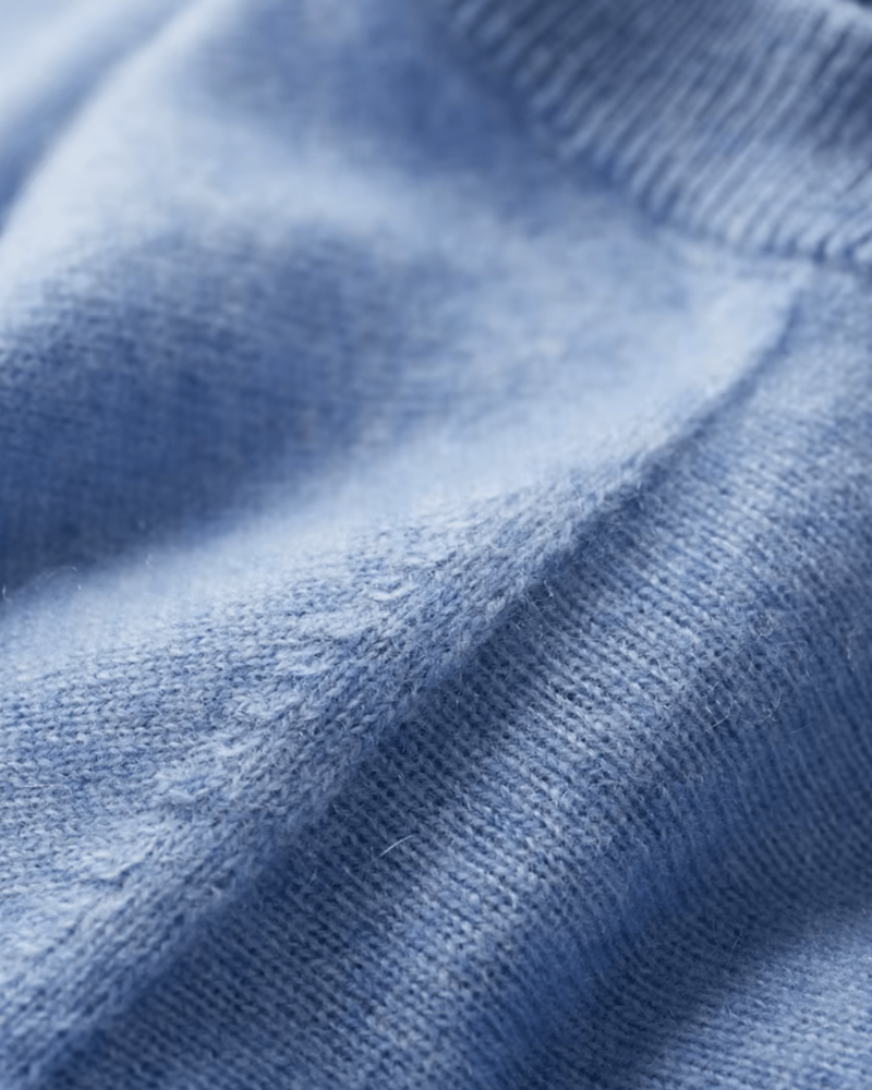 Close-up of blue fabric texture