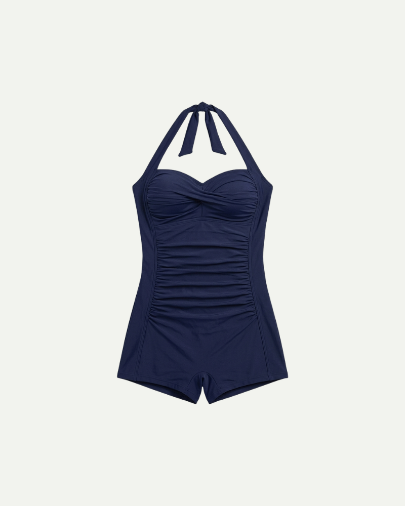 Béatrice | Halter Ruched One-Piece Swimsuit