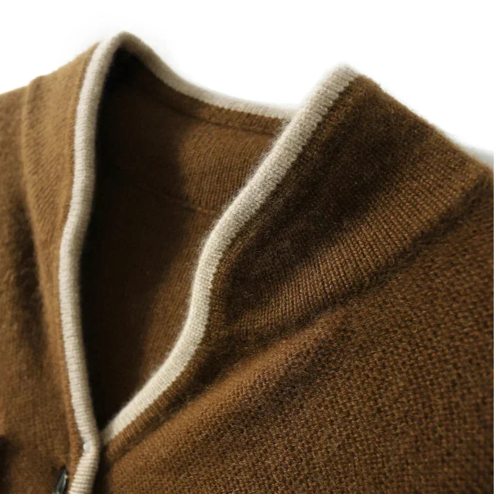 Women's v-neck cashmere cardigan — studio view 7, Aveloire