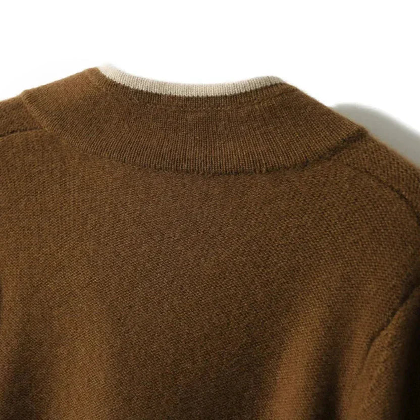 Women's v-neck cashmere cardigan — studio view 11, Aveloire