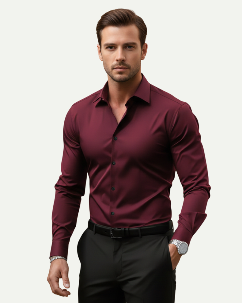 Slim Fit Dress Shirt | Men | Contrast Button | Formal | Lubomirske Slim Fit Dress Shirt | Men | Contrast Button | Formal | Lubomirske